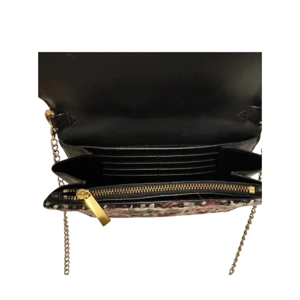Tory Burch Tweed Crossbody Bag and‎ Matching Headband Set Multi-Color Logo